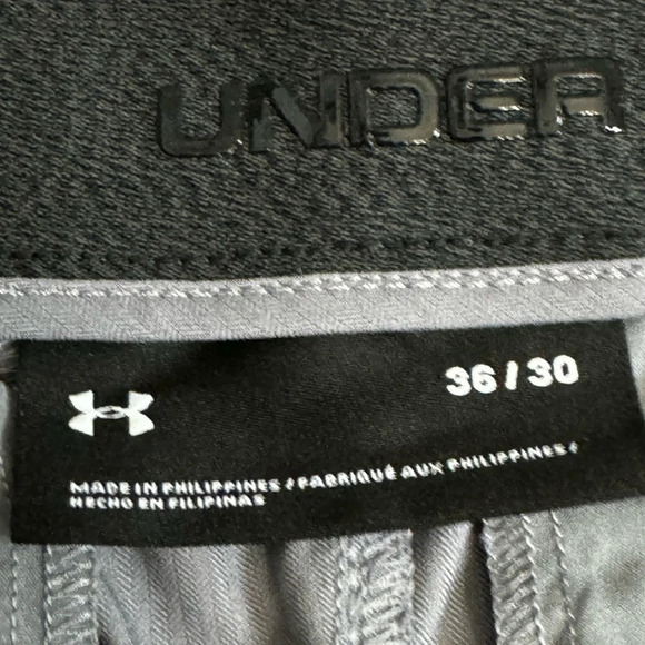 Under Armour Golf Pant Men 36x30 Gray Straight Leg Tour Slit Stretch Performance - Picture 4 of 8